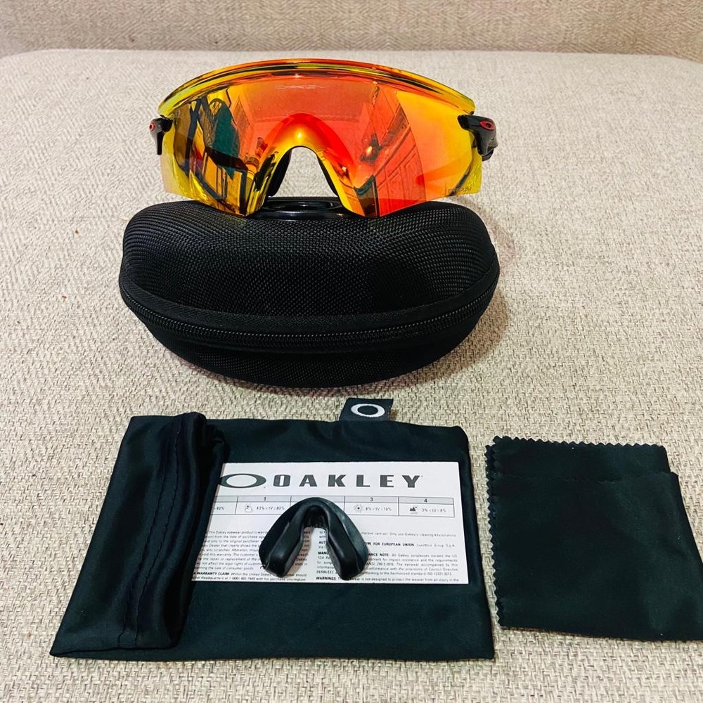 Oakley encoder running racing cycling glasses sunglasses yellow/red prizm - Picture 6 of 6